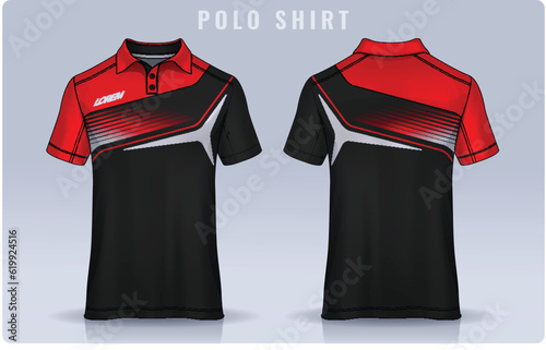 t-shirt polo templates design. uniform front and back view.	