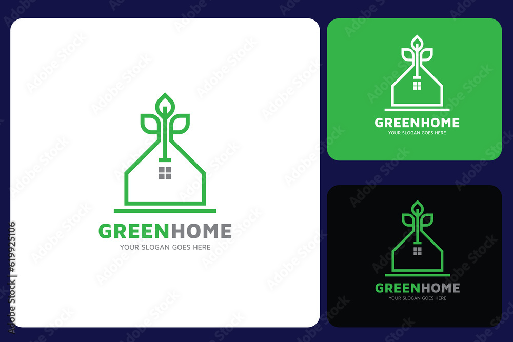 Green Home Logo Design Template Green Home Logo Design Template