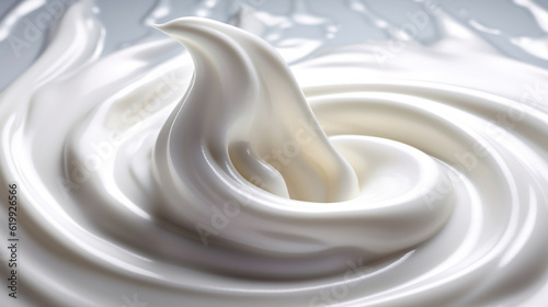 Creamy Delight  White Milk Cream. Generative AI 