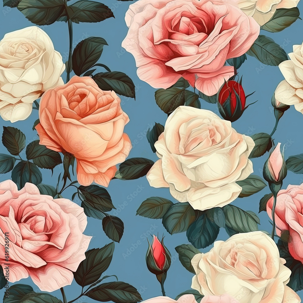 Seamless Rose Patterns Seamless Rose Patterns
