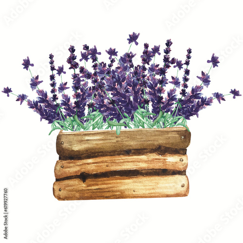 wooden box with lavender
