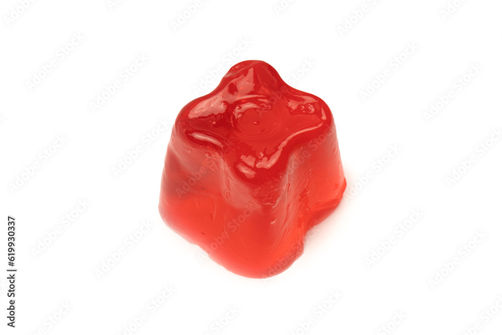Sweet fruit jelly dessert isolated on white background. Sweet fruit jelly dessert isolated on white background.