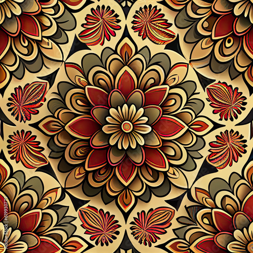 Seamless Repeating Indian pattern background  graphic design