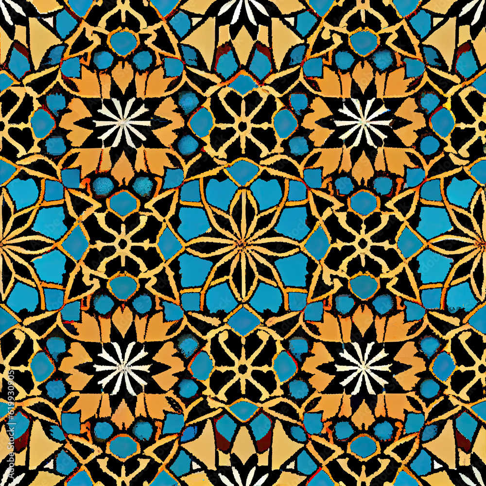 Seamless Repeating Middle Eastern art pattern background, graphic design Seamless Repeating Middle Eastern art pattern background, graphic design