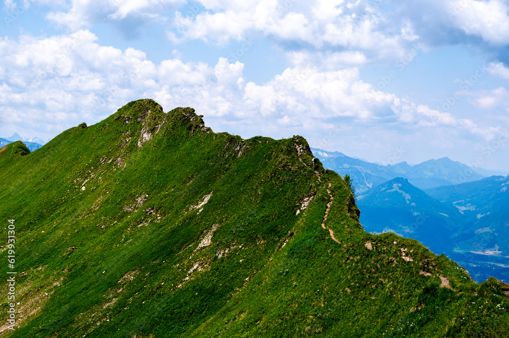 The ridge of the Zeigersattel in Oberstdorf The ridge of the Zeigersattel in Oberstdorf