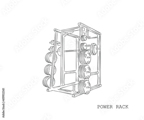 power rack in gym