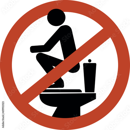 don't sit on the toilet