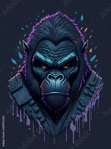 Silent Apes, Lethal Moves: Ninja Monkey T-Shirts Designs for the Ultimate Warrior Style photo