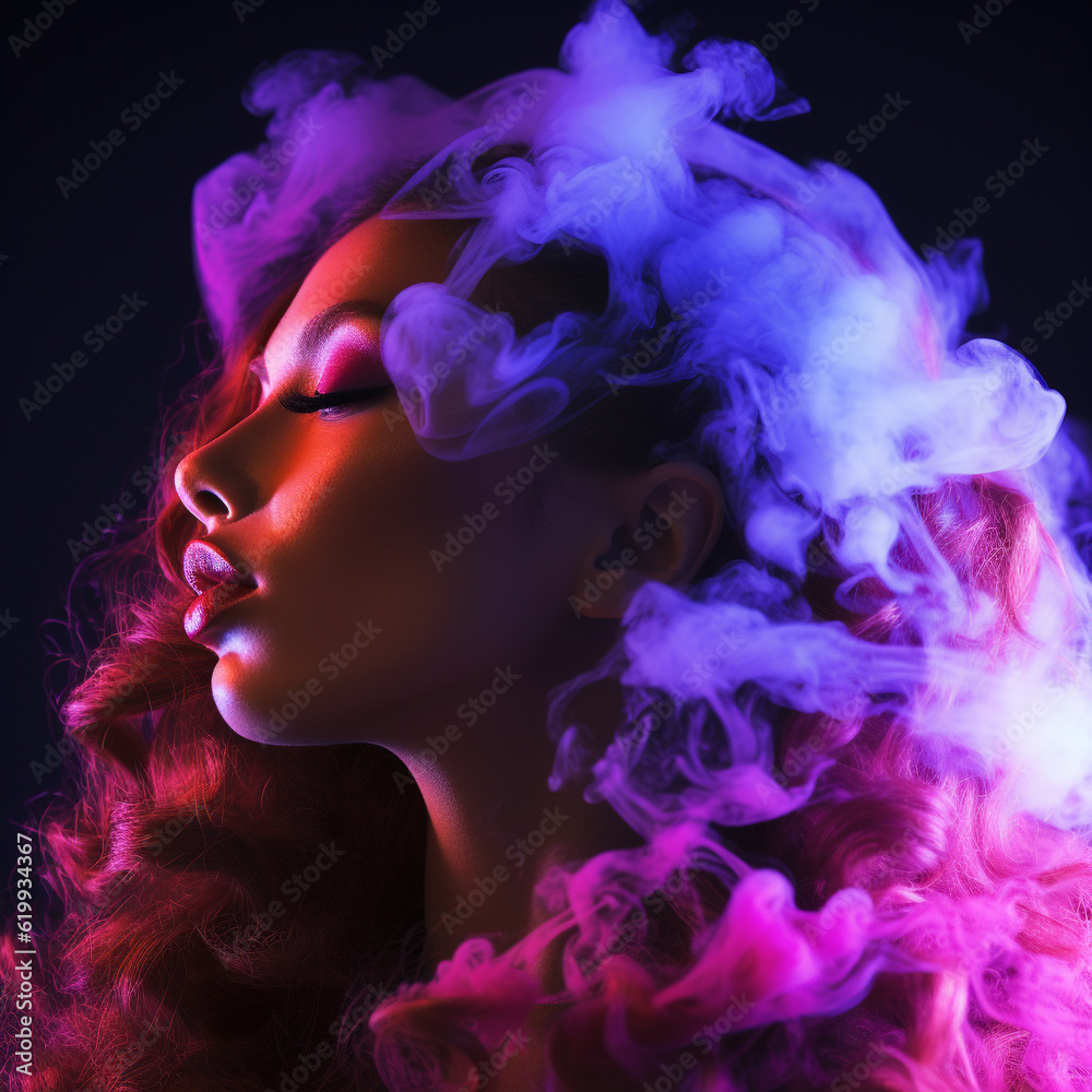Fototapeta premium Electronic cigarette vape e-cigarette. Vaporizing liquid nicotine, vapor smoke, replacement alternative to regular cigarettes. Addiction habit