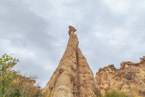 Site protégé des orgues de l'Ille-Sur-Têt dans les Pyrénées Orientales, en Occitanie, Sud de la France. 