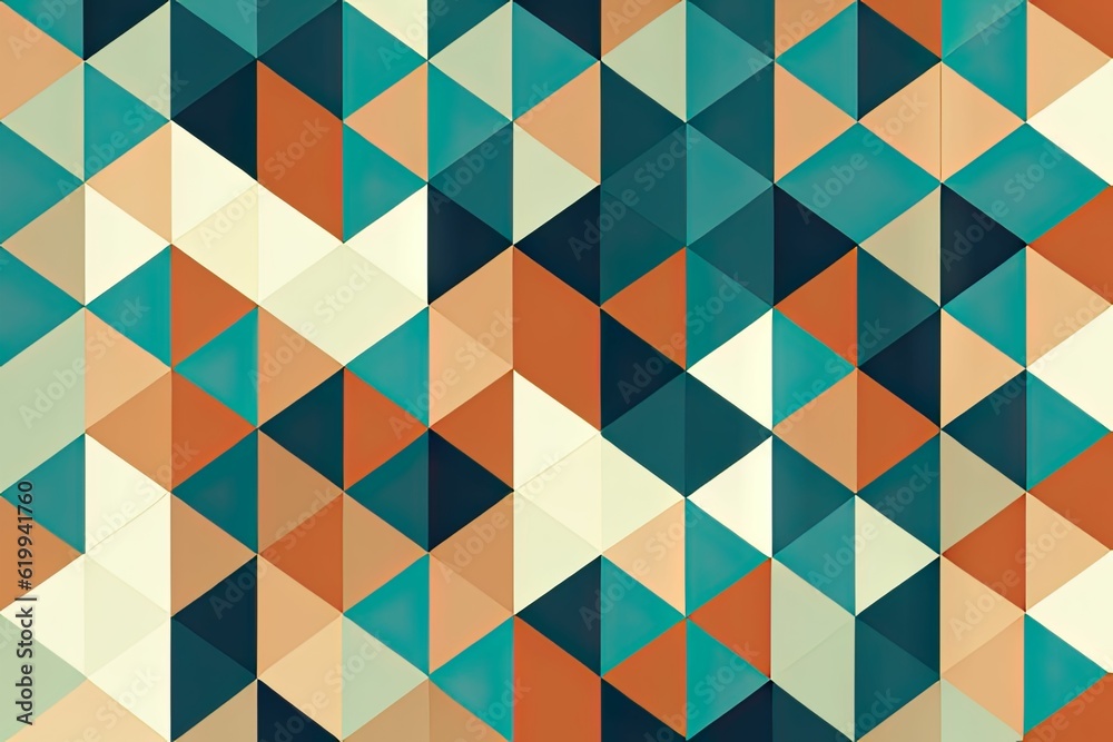 A colorful background with a pattern of triangles. created with Generative AI technology A colorful background with a pattern of triangles. created with Generative AI technology