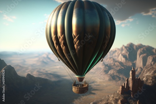 air balloon view, Generative AI