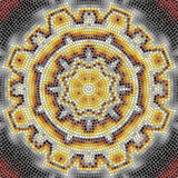 Vector seamless mosaic art pattern. Art background. Mandala image