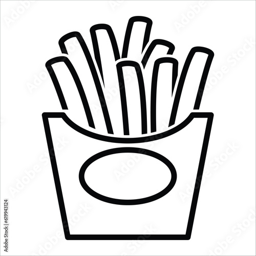 french fries icon vector design template