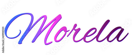 Morela - light blue and blue color - male name - ideal for websites, emails, presentations, greetings, banners, cards, books, t-shirt, sweatshirt, prints

