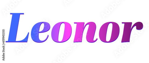 Leonor - light blue and blue color - male name - ideal for websites, emails, presentations, greetings, banners, cards, books, t-shirt, sweatshirt, prints	
