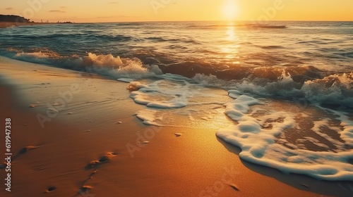 sunset on the beach © sergiu