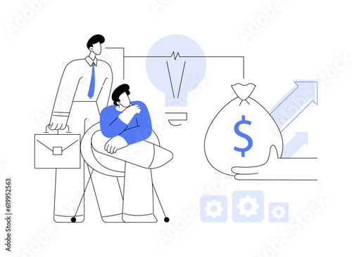 Funding rounds abstract concept vector illustration.