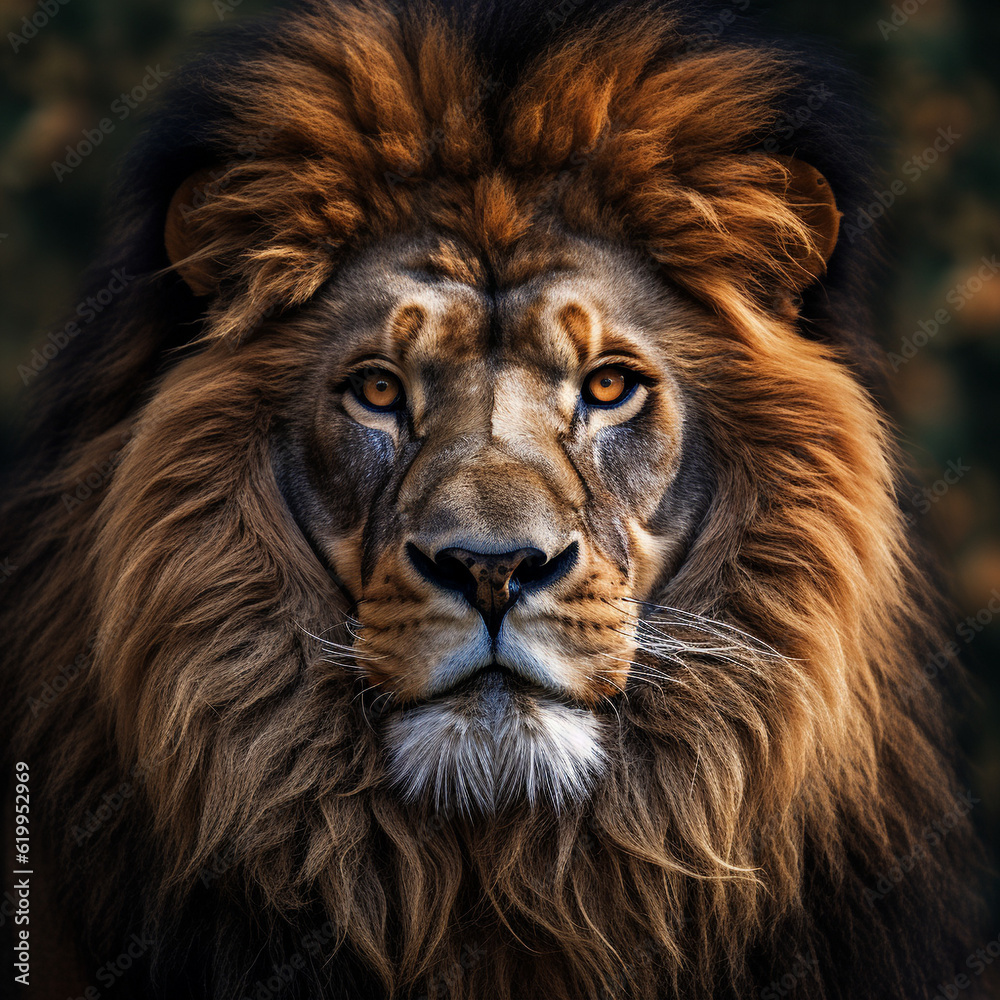 portrait of a lion