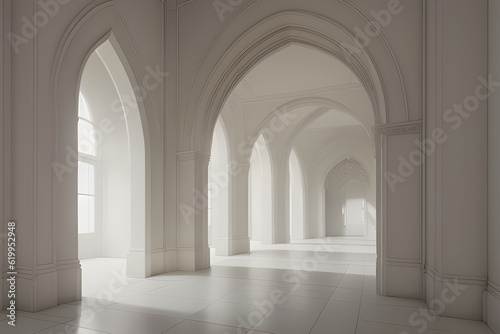 arches in the palace, generative ai 