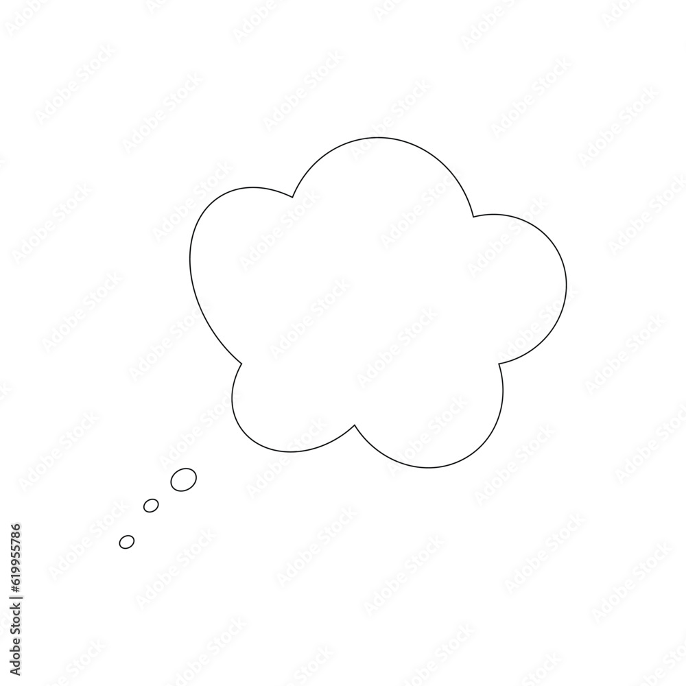 Vector illustration of a speech bubble on a transparent background. cloud computing concept