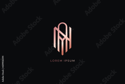 nay letter fashion brand design modern style creative golden wordmark design typography illustration  nay logo  nay lettering