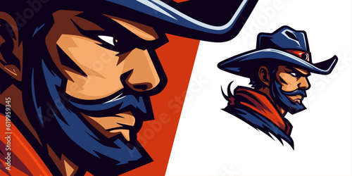 Bandits Unleashed: Logo Mascot Illustration for Sport & E-Sport Teams
