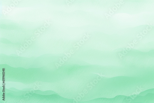 Mint green pastel soft gradient watercolor background. Generative AI
