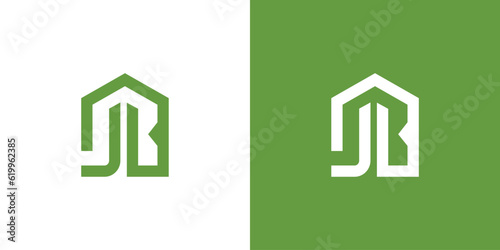 initial house logo, abstract