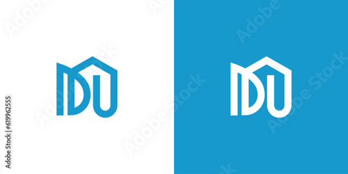 initial house logo, abstract