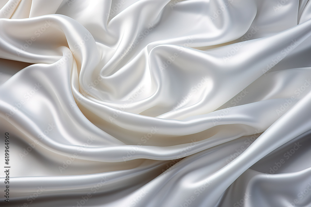 White silk satin fabric background