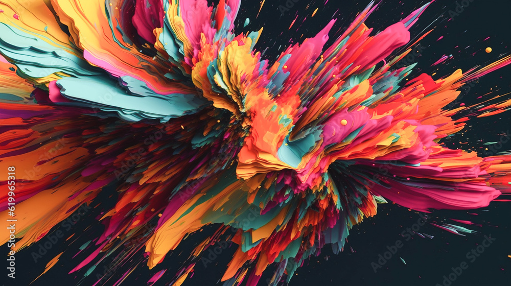 abstract background with rainbow colors Generative AI