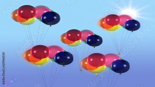 balloons in the sky