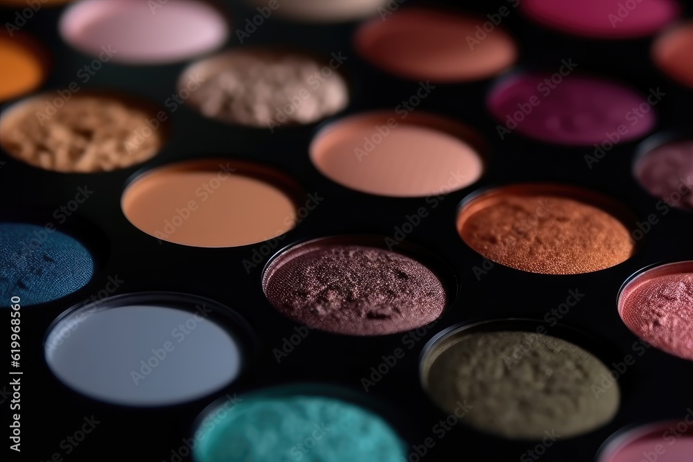 A makeup eyeshadow palette