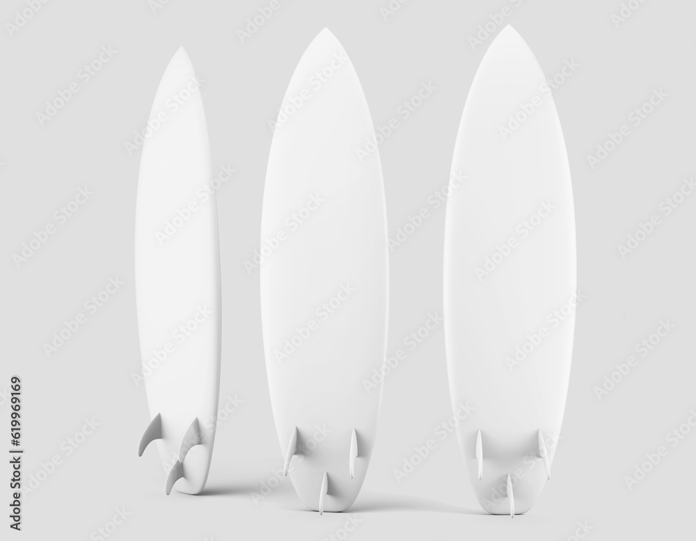 summer watersport surfing board surfboard longboard realistic mock up design set back view 3d render illustration isolated summer watersport surfing board surfboard longboard realistic mock up design set back view 3d render illustration isolated
