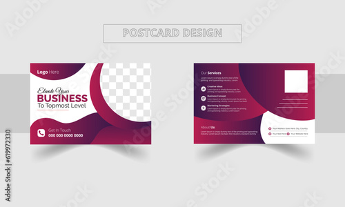 amazing and modern vector corporate and stylish postcard design