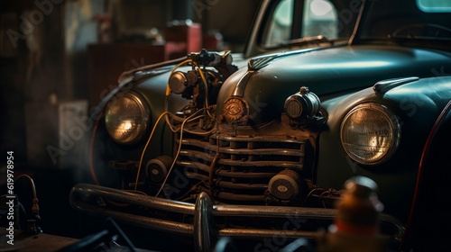 Retro Ride: Stunning Vintage Automotive Glory with Timeless Appeal, generative AIAI Generated