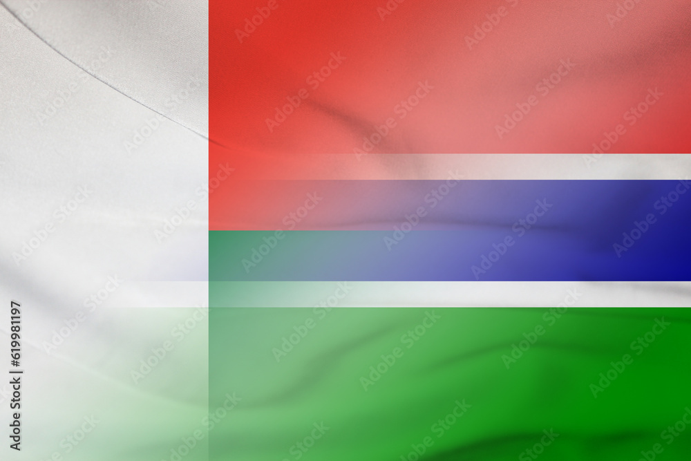 Madagascar and Gambia official flag international relations GMB MDG