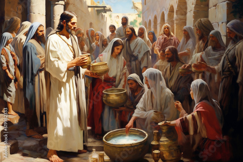 Obraz na płótnie Jesus Christ turns water into wine