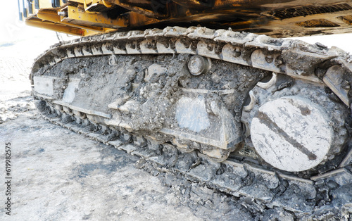 Принти на полотні dirty excavator undercarriage or tracks, heavy equipment