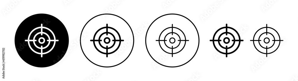 Target icon set for web and mobile app. goal icon vector. target marketing sign and symbol Target icon set for web and mobile app. goal icon vector. target marketing sign and symbol