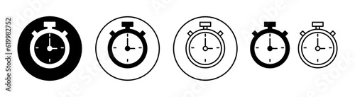 stopwatch icon set for web and mobile app. Timer sign and symbol. Countdown icon. Period of time