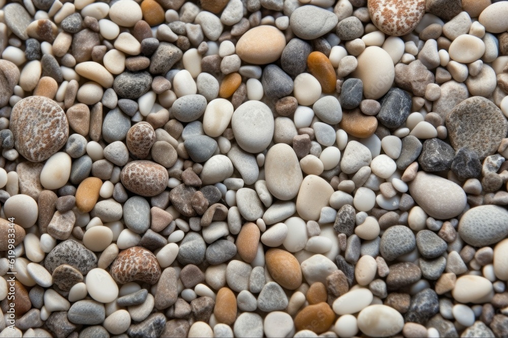 Abstract background with dry beautiful stones or pebbles, selective focus. AI generated, human enhanced. Abstract background with dry beautiful stones or pebbles, selective focus. AI generated, human enhanced.