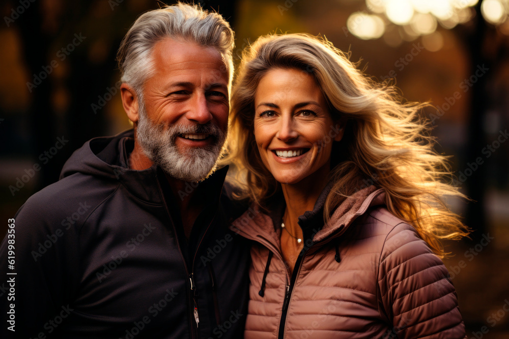Happy adult couple in love lifestyle. Background with selective focus and copy space Happy adult couple in love lifestyle. Background with selective focus and copy space