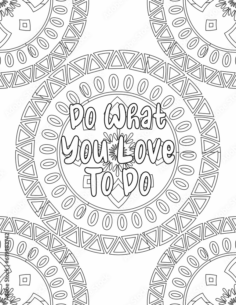 Printable Motivational Quote Coloring Pages, Mandala Coloring Pages for