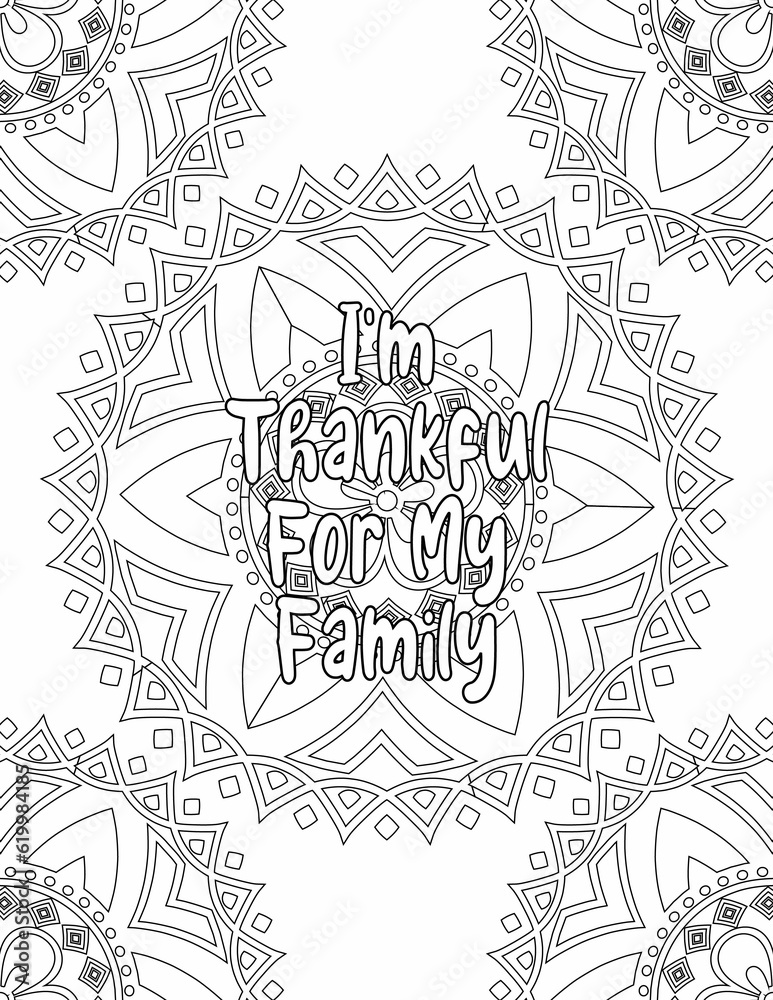 Printable Motivational Quote Coloring Pages, Mandala Coloring Pages for Self-acceptance for Kids and Adults