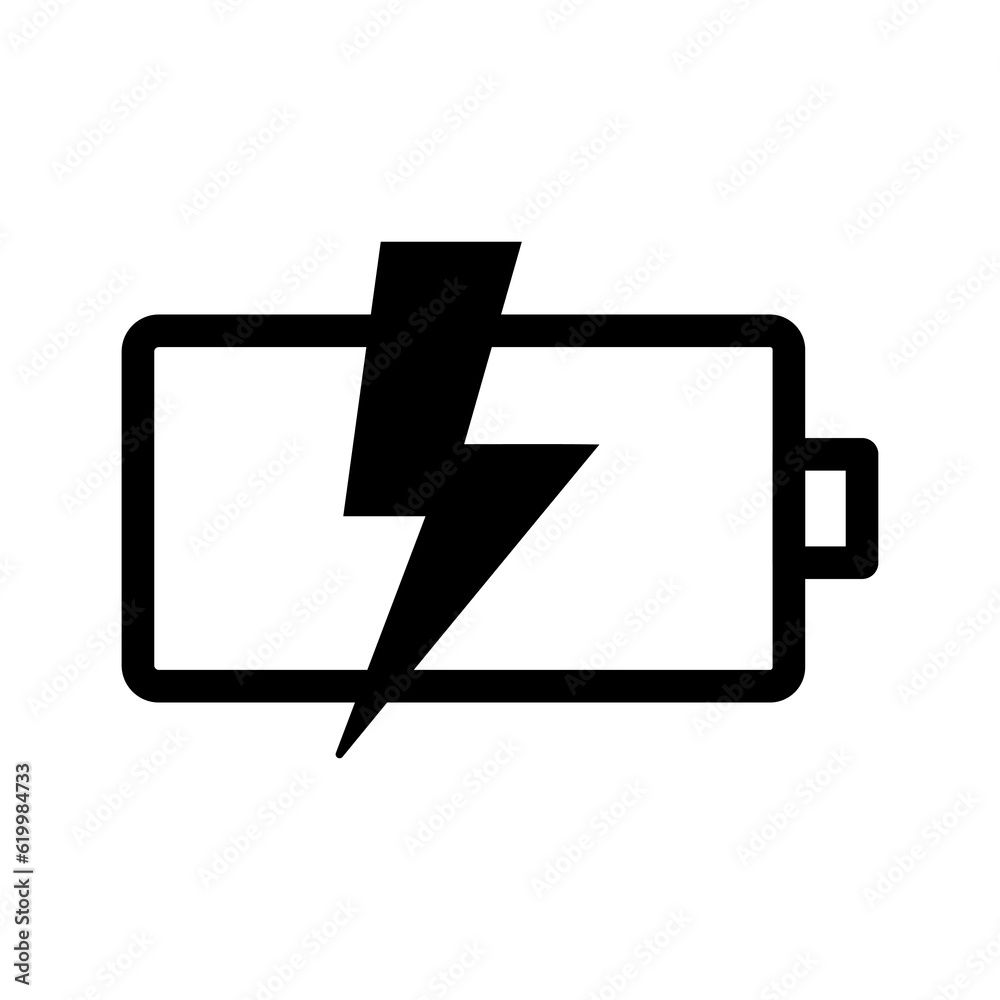 Fototapeta premium Battery charging icon, vector illustration icon battery