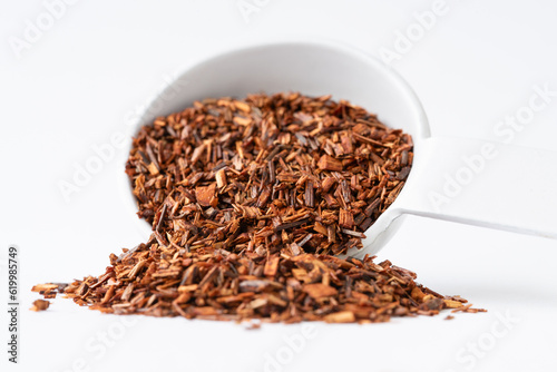 Loose Rooibos Tea Leaves Spilled from a Teaspoon © Michelle