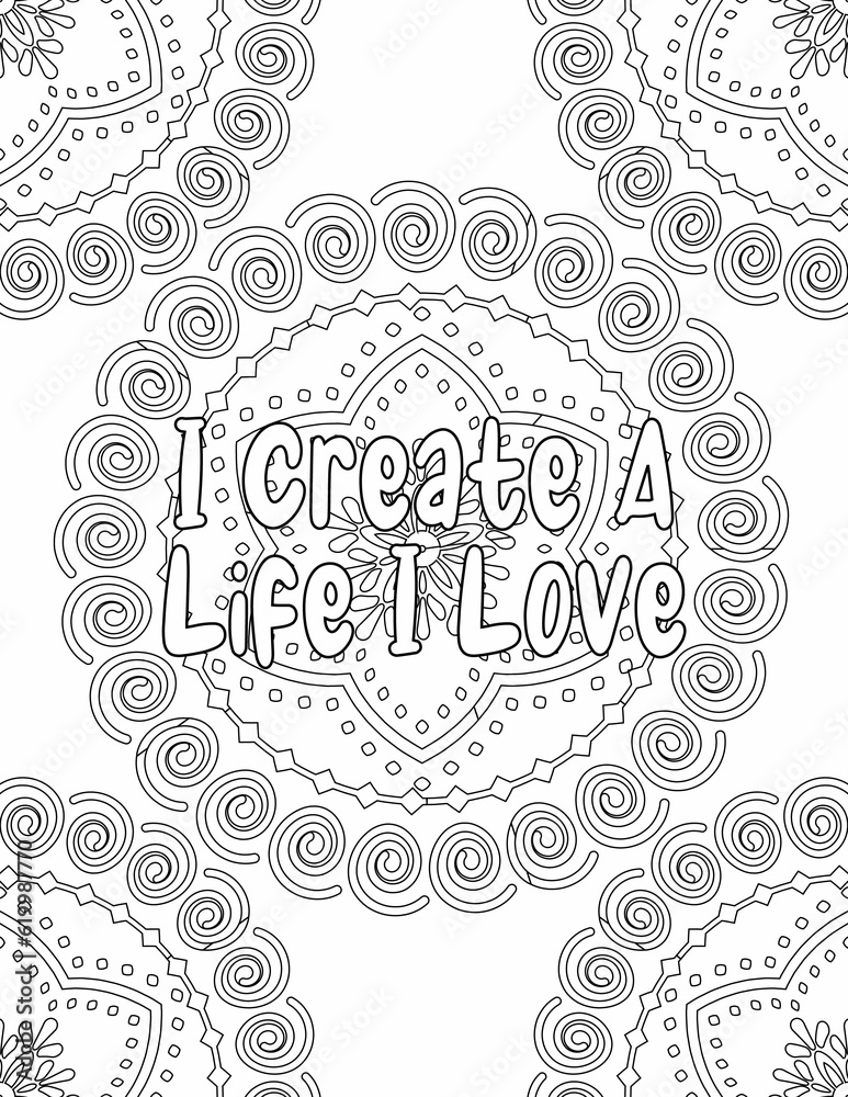 Motivational Coloring Pages, Mandala Coloring Pages for Mindfulness and