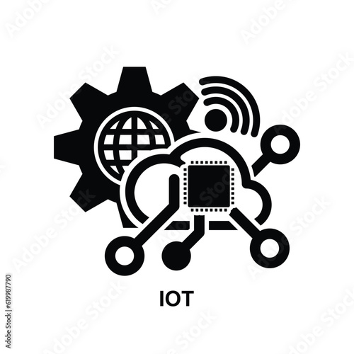 IOT icon. Internet of things icon isolated on background vector illustration.